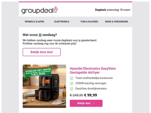Iedere dag de beste aanbiedingen voor jou