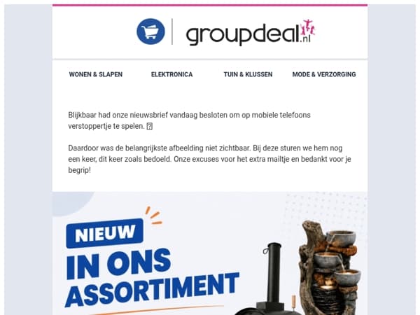 Oeps, dat ging niet helemaal lekker