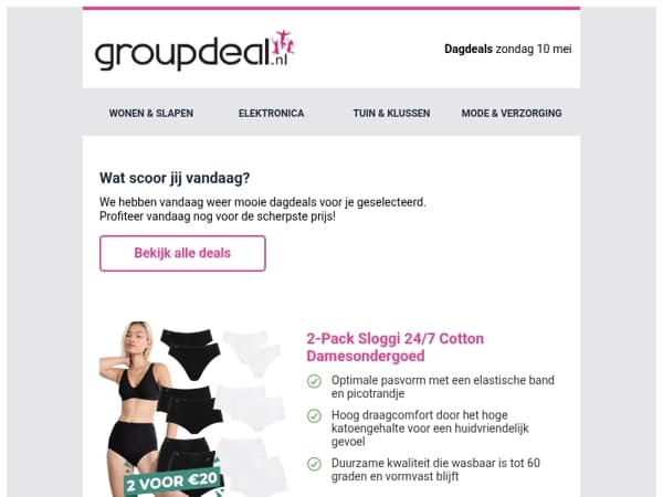 Bekijk de beste deals van de dag