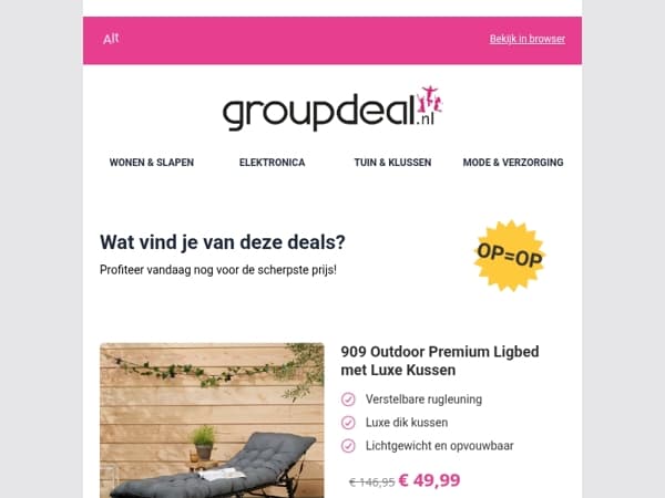 Klaar om te besparen? Bekijk snel de dagdeals