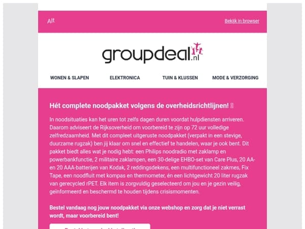 NOODPAKKET: Hét complete noodpakket volgens de overheidsrichtlijnen! 🚨❗️🆘
