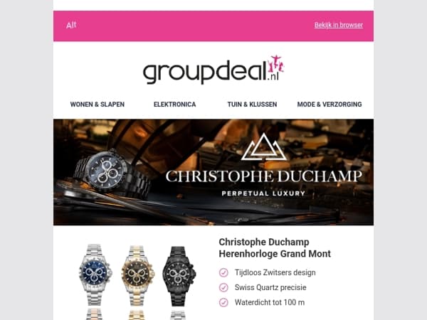 MEGA-DEALS: Alle Christophe Duchamp horloges met hoge kortingen! ⌚🔖