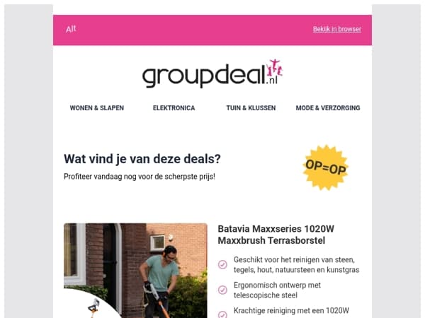 Bekijk de beste deals van de dag