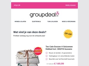 Klaar om te besparen? Bekijk snel de dagdeals