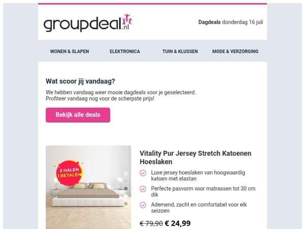 Ontdek de beste deals van vandaag!