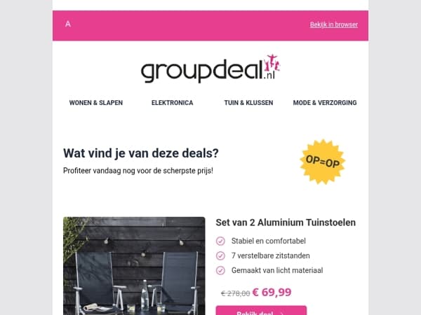 Klaar om te besparen? Bekijk snel de dagdeals