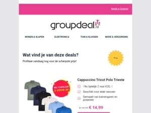 Ontdek de beste deals van vandaag!