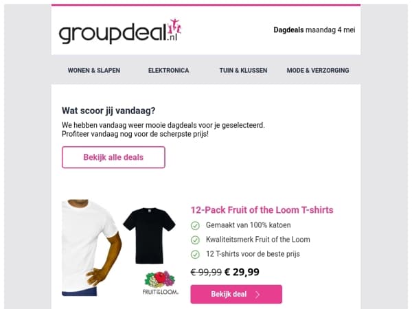 Klaar om te besparen? Bekijk snel de dagdeals