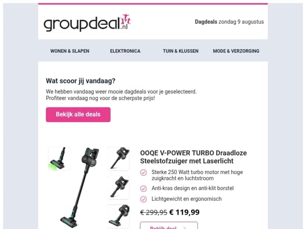 Ontdek de V-POWER TURBO stofzuiger van vandaag! 🧹