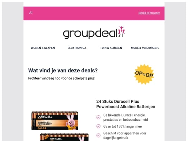 Klaar om te besparen? Bekijk snel de dagdeals