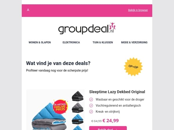 Korting, korting en nog eens korting!