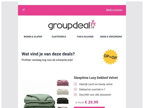 Iedere dag de beste aanbiedingen voor jou