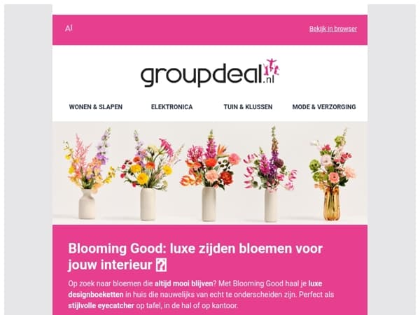 Altijd een perfect boeket in huis, zonder water of gedoe