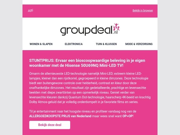 STUNTPRIJS: Ervaar een bioscoopwaardige beleving in je eigen woonkamer met de Hisense 50U69NQ Mini-LED TV! 📺📼