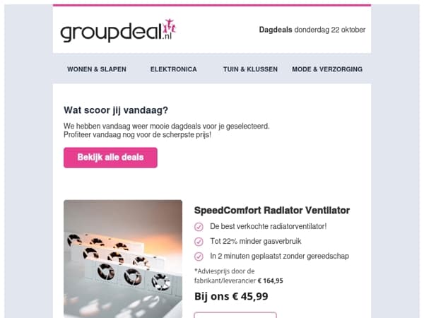 Vandaag: SpeedComfort Radiator Ventilator & meer! 🔥