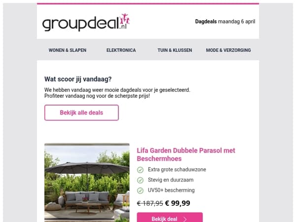 Klaar om te besparen? Bekijk snel de dagdeals