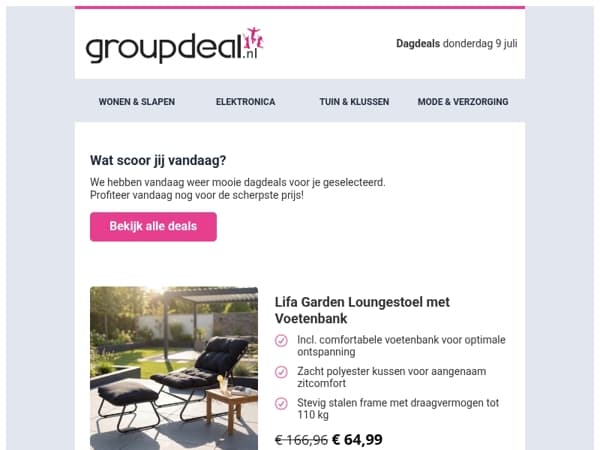 Ontdek de beste deals van vandaag!