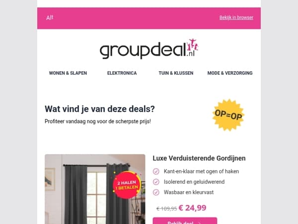 Klaar om te besparen? Bekijk snel de dagdeals