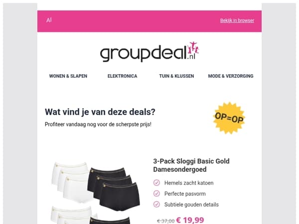Korting, korting en nog eens korting!