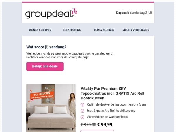 Ontdek de beste deals van vandaag!