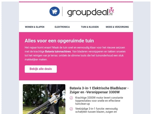 ✂️ Snoeien, blazen, reinigen: alles tot 50% korting