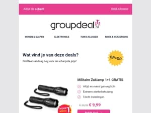 Bekijk de beste deals van de dag