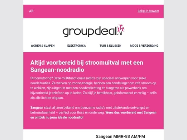 Stroomuitval? Met de Noodradio's van Sangean ben je altijd goed voorbereid 📻⚡