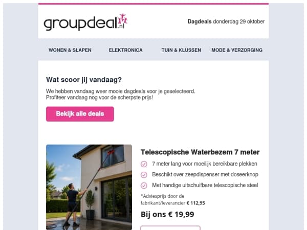 Vandaag: Telescopische Waterbezem + meer! 🧹