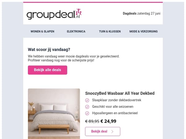 Ontdek de beste deals van vandaag!