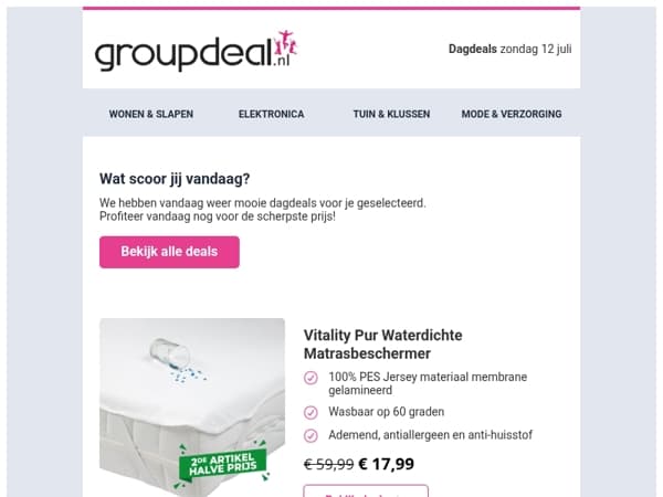 Ontdek de beste deals van vandaag!