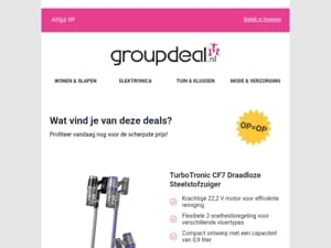 Bekijk de beste deals van de dag