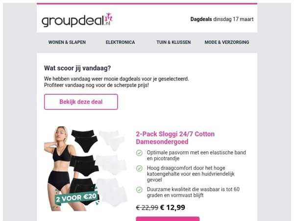Ontdek de beste deals van vandaag!