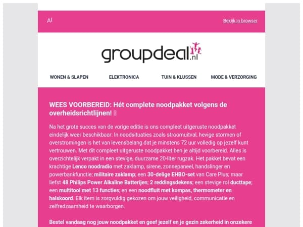 🆘 WEES VOORBEREID: Hét complete noodpakket volgens de overheidsrichtlijnen! 🚨❗️