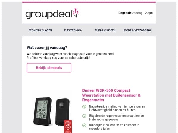Bekijk de beste deals van de dag
