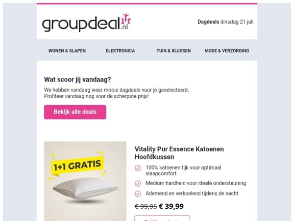 Ontdek de beste deals van vandaag!