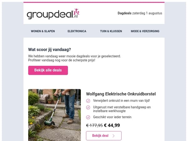 Vandaag: Wolfgang Elektrische Onkruidborstel Deal! 🌿
