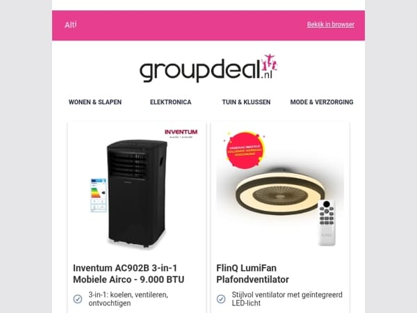Bekijk de beste deals van deze week!