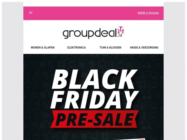 BLACK FRIDAY: De PRE-SALE is hier! 🛒🚨🤩