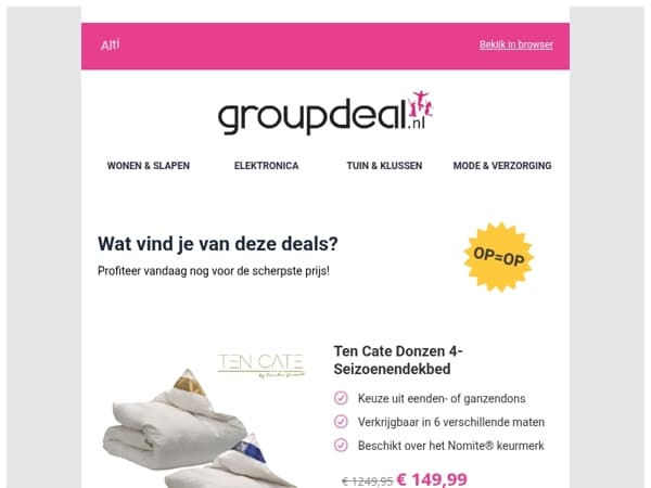 Korting, korting en nog eens korting!