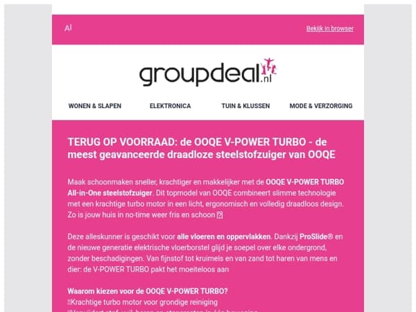 TERUG OP VOORRAAD ✨ De meest geavanceerde OOQE stofzuiger tot nu toe! ✨