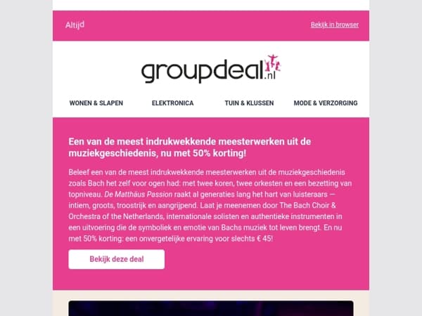 50% KORTING: Beleef de Matthäus Passion voor de helft van de prijs! 🎶🎻