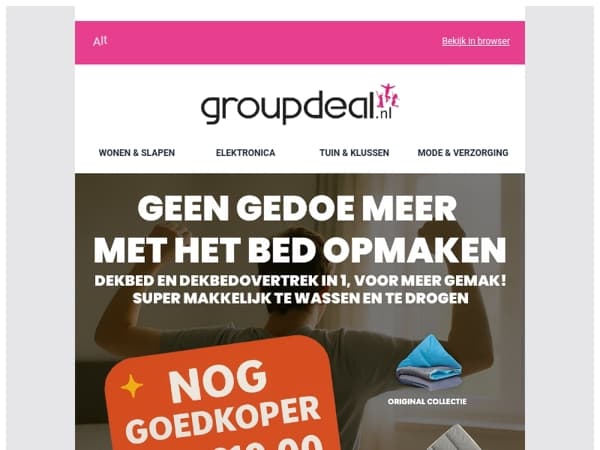 NOG GOEDKOPER: Altijd €10,00 korting bij aankoop van 2 Lazy dekbedden! 😴🛏️