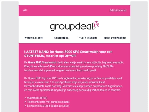 LAATSTE KANS: De Hama 8900 GPS Smartwatch voor een STUNTPRIJS! ⌚🔖