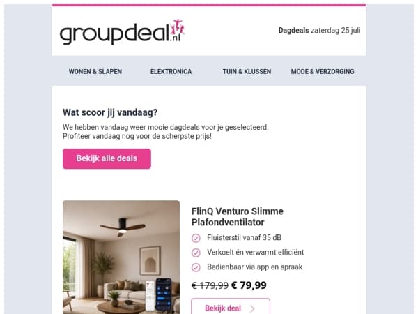 Ontdek de beste deals van vandaag!