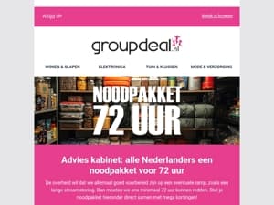 72 UUR NOODPAKKET: Stel je noodpakket samen met mega korting! 🆘📻