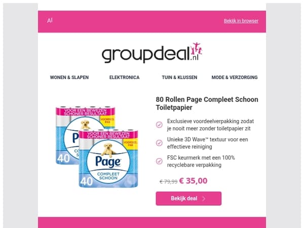 Sla nú je slag: 80 rollen Page voor een topprijs 🧻