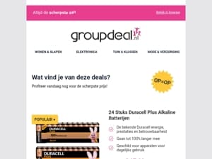 Bekijk de beste deals van de dag