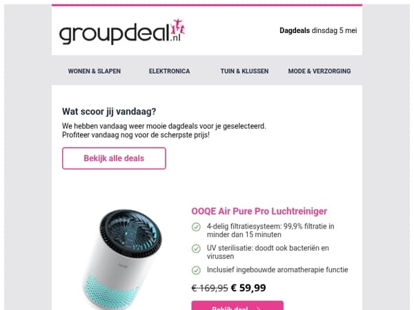 Ontdek de beste deals van vandaag!