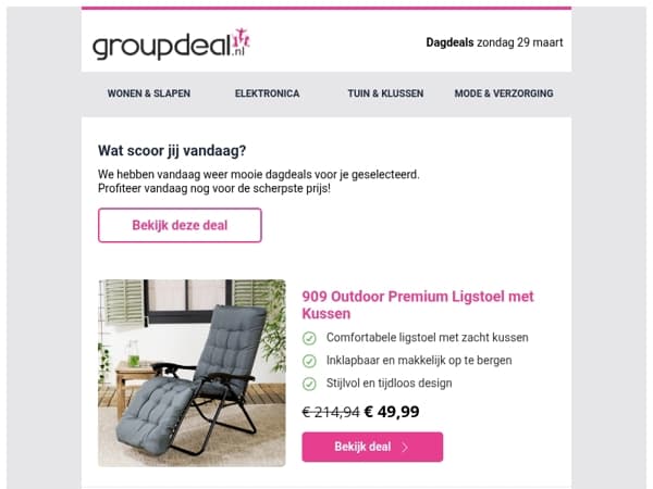 Bekijk de beste deals van de dag