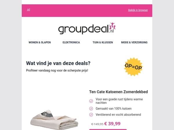 Korting, korting en nog eens korting!